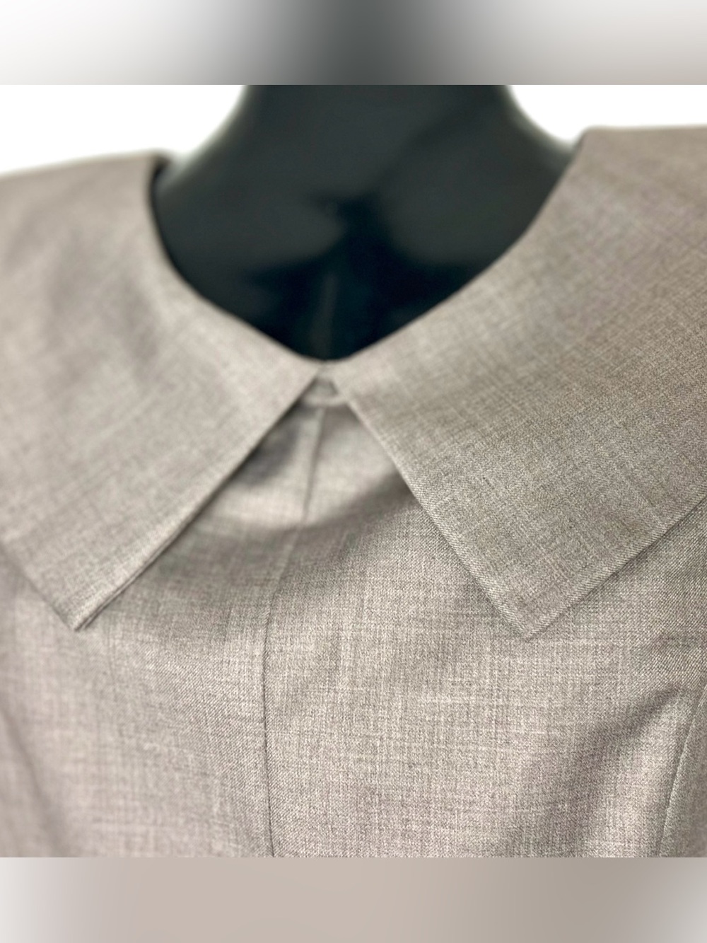 Gorgeous TCEC Sleeveless Shift Dress with Peter Pan Collar - Taupe *NWOT 🌸 - Picture 10 of 17